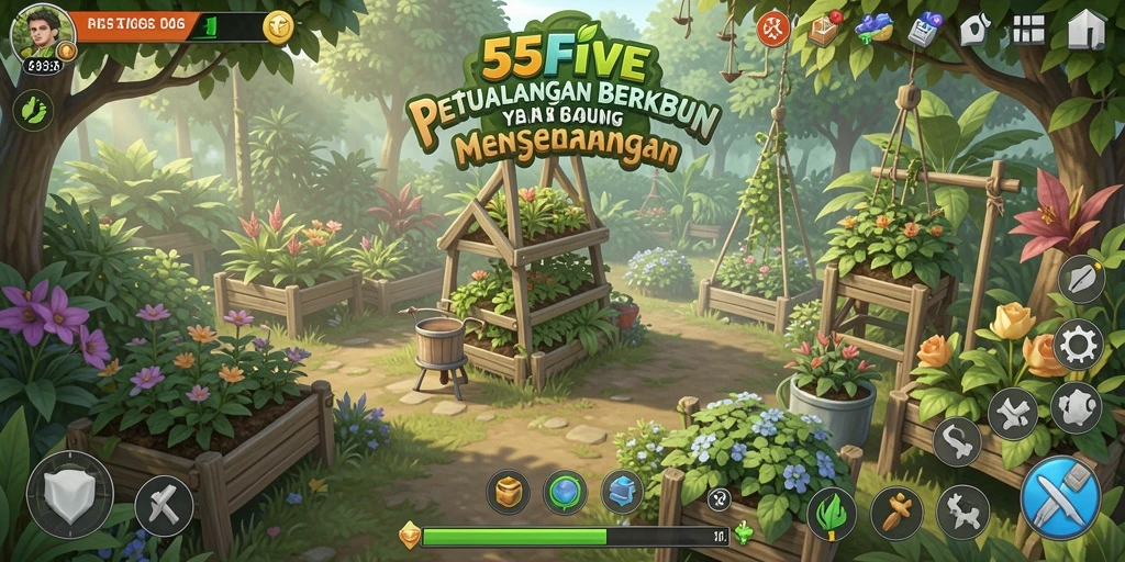Gameplay menarik di dunia pertanian yang cerah dan penuh warna.