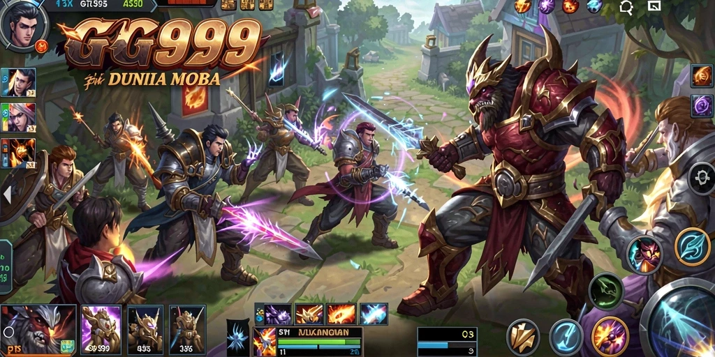 Gameplay seru GG999 dalam pertandingan MOBA yang menegangkan.