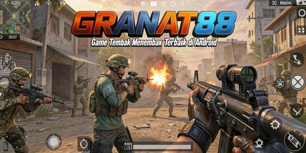 Tampilan gameplay GRANAT88 dengan aksi tembak menembak yang seru.