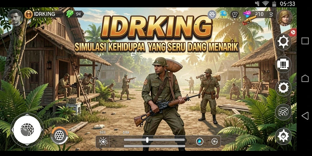 Tampilan gameplay seru dalam IDRKING yang memukau.