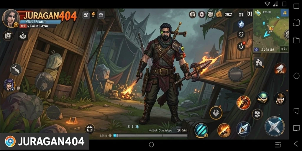 Gameplay <strong>JURAGAN404</strong> yang menakutkan dan menegangkan.