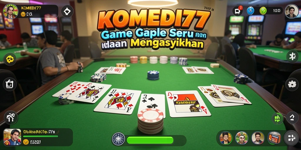 Tampilan permainan Gaple yang menarik dan interaktif di KOMEDI77.