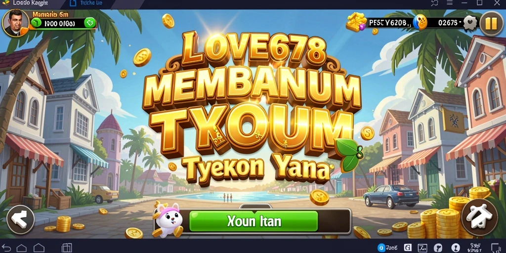 Tangkapan layar menunjukkan gameplay seru dari LOVE678 di dunia Tycoon.