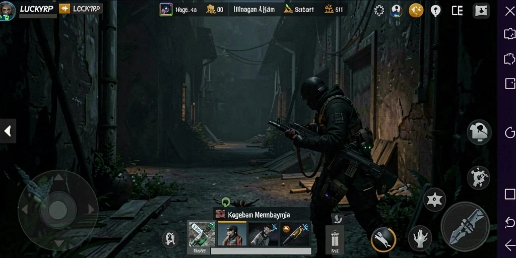 Gameplay menyeramkan dengan suasana gelap dan menegangkan.