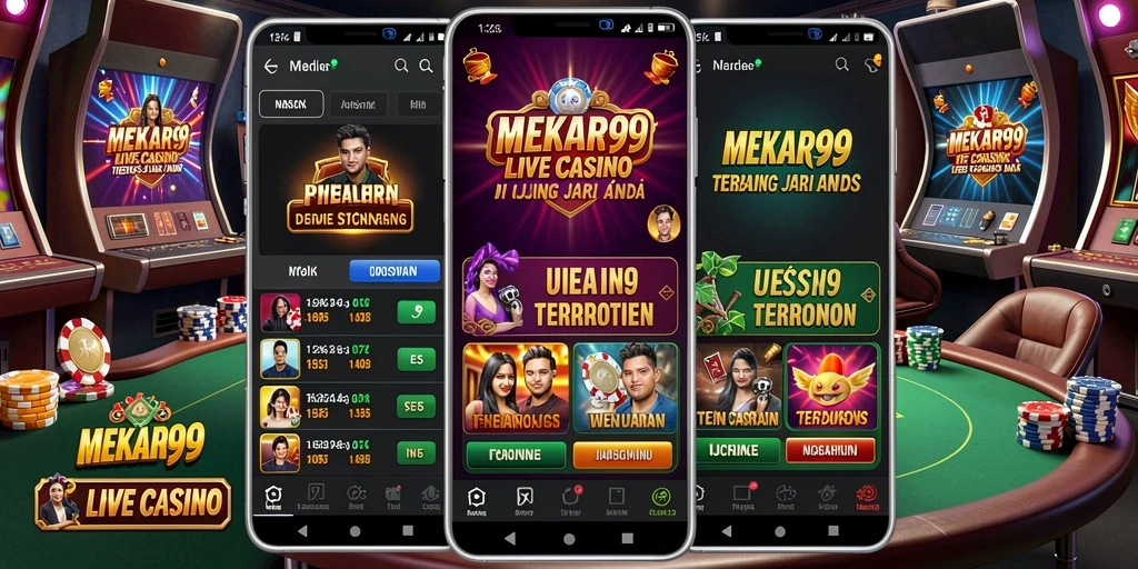 Tampilan menarik dari gameplay Live Casino di MEKAR99.