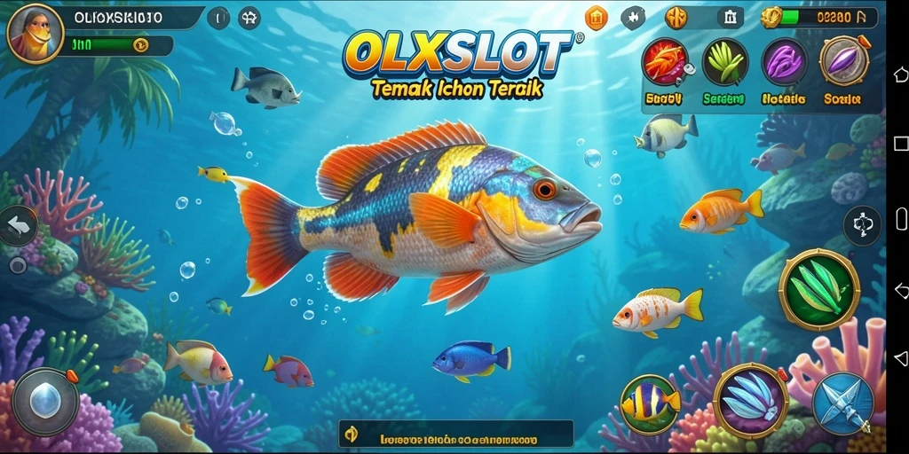 Gameplay seru dalam <strong>OLXSLOT</strong> dengan penembakan ikan yang menarik.
