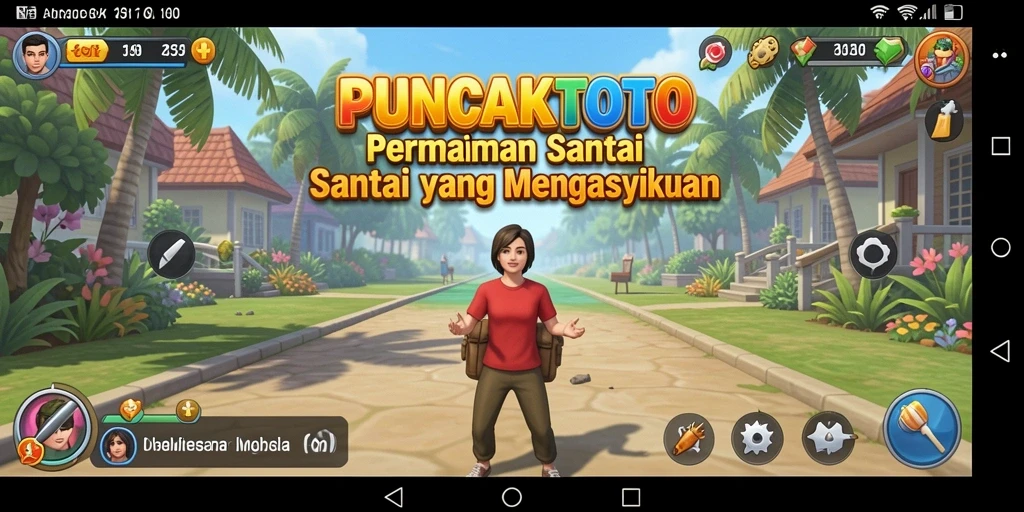 Tampilan gameplay PUNCAKTOTO yang seru dan penuh warna.