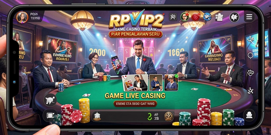 Tampilan mendebarkan dari permainan Live Casino di RPVIP2.