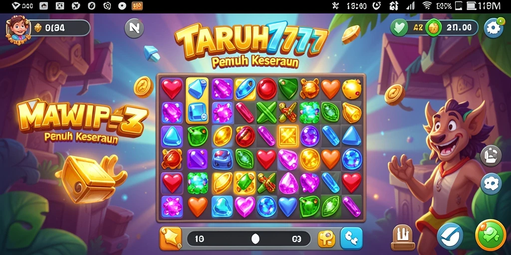 Tampilan menarik saat mencocokkan elemen di TARUH777.