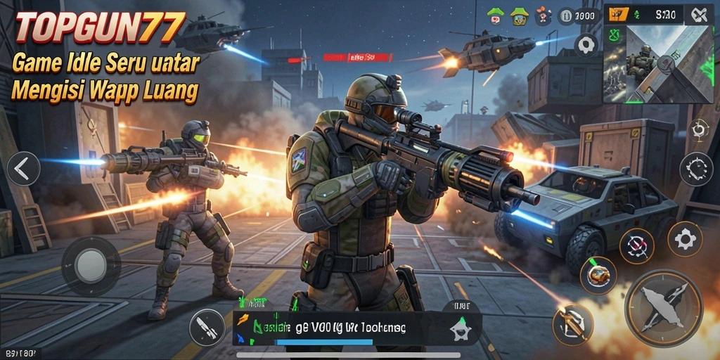 Tampilan gameplay seru dalam game Idle TOPGUN77.
