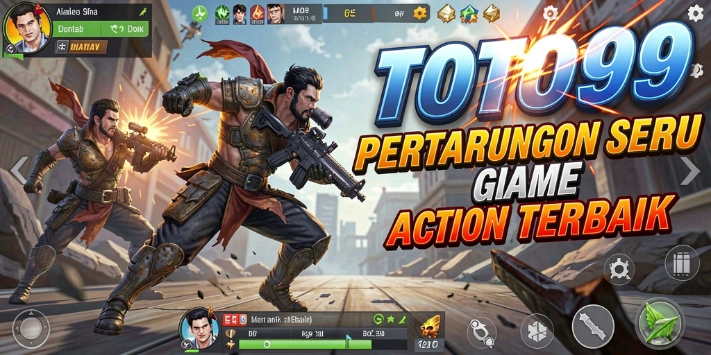 Screenshot utama TOTO99 menampilkan pertempuran seru dan grafis menawan.