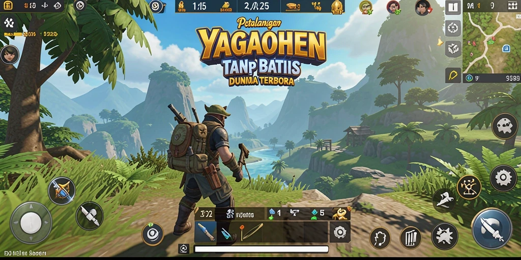 Tampilan gameplay YAGAOHEN yang menunjukkan eksplorasi luas dalam dunia terbuka.