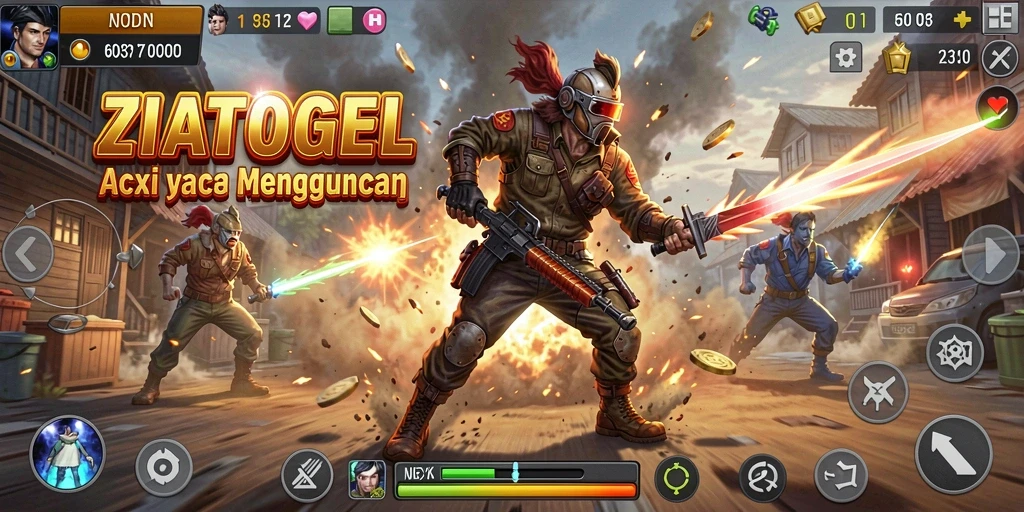 Tampilan gameplay seru ZIATOGEL dengan aksi yang mendebarkan.
